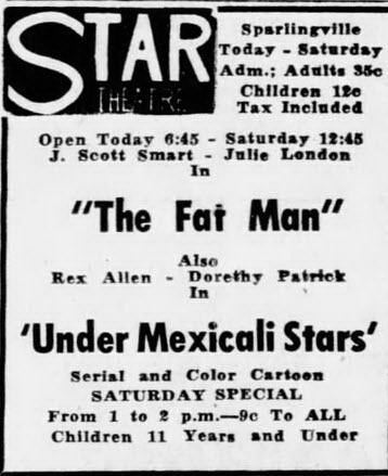 Star Theatre - May 1951 Ad (newer photo)